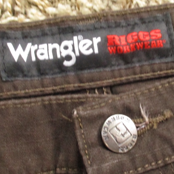 Wrangler Riggs Pants Men's 34x32 Brown Ranger Cargo Ripstop Relaxed Work Wear - Picture 8 of 10